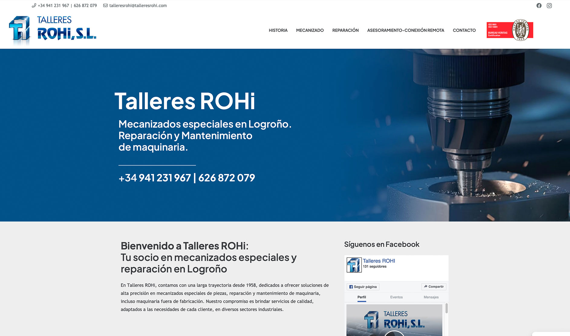 Sitio web: Talleres Rohi